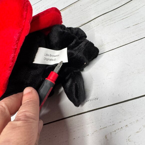 Ladybug Plush Hand Puppet By Little Brownie Originals Red Black Stuffed Bug - Picture 4 of 7